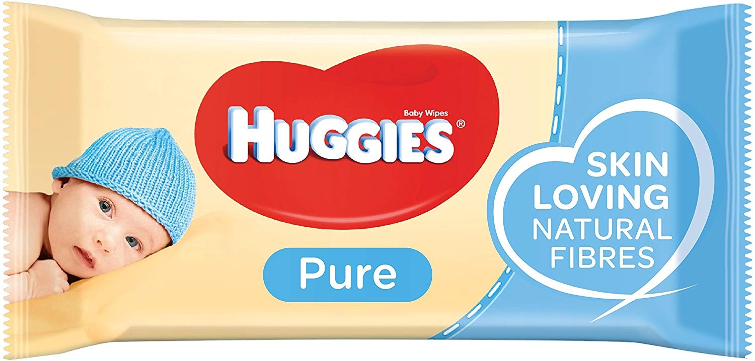 Huggies Pure (Illatmentes) popsitörlő 56 lap